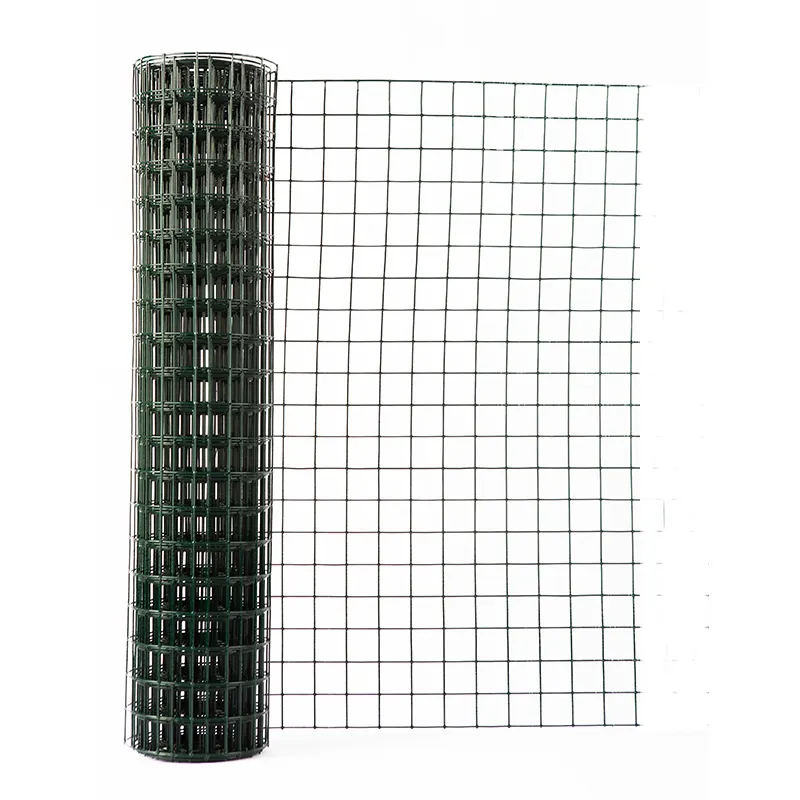 Green PVC coated mesh 25mm x 25mm Holes 16 Gauge core wire