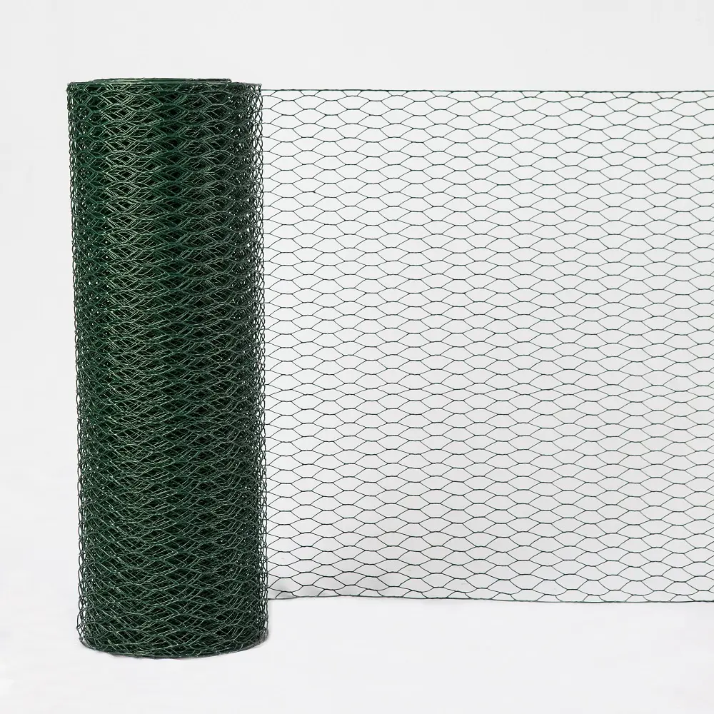 50mm Green PVC Coated Chicken Wire Mesh Garden Netting - The Mesh Company